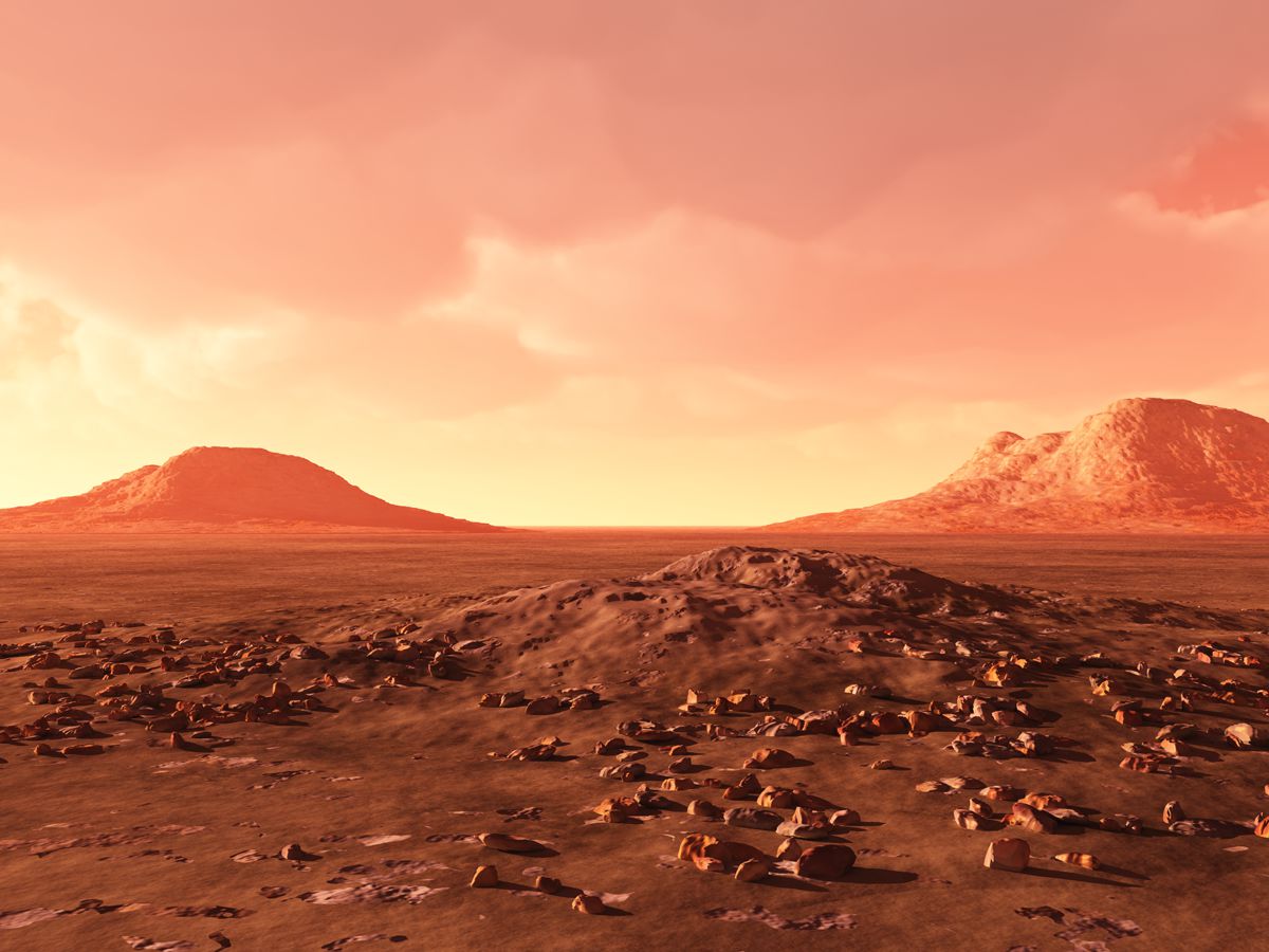 Планета Марс пустыни