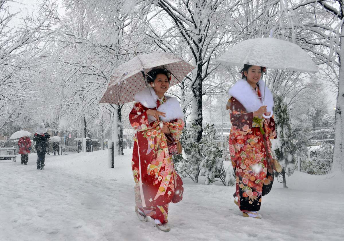 Японки зимой